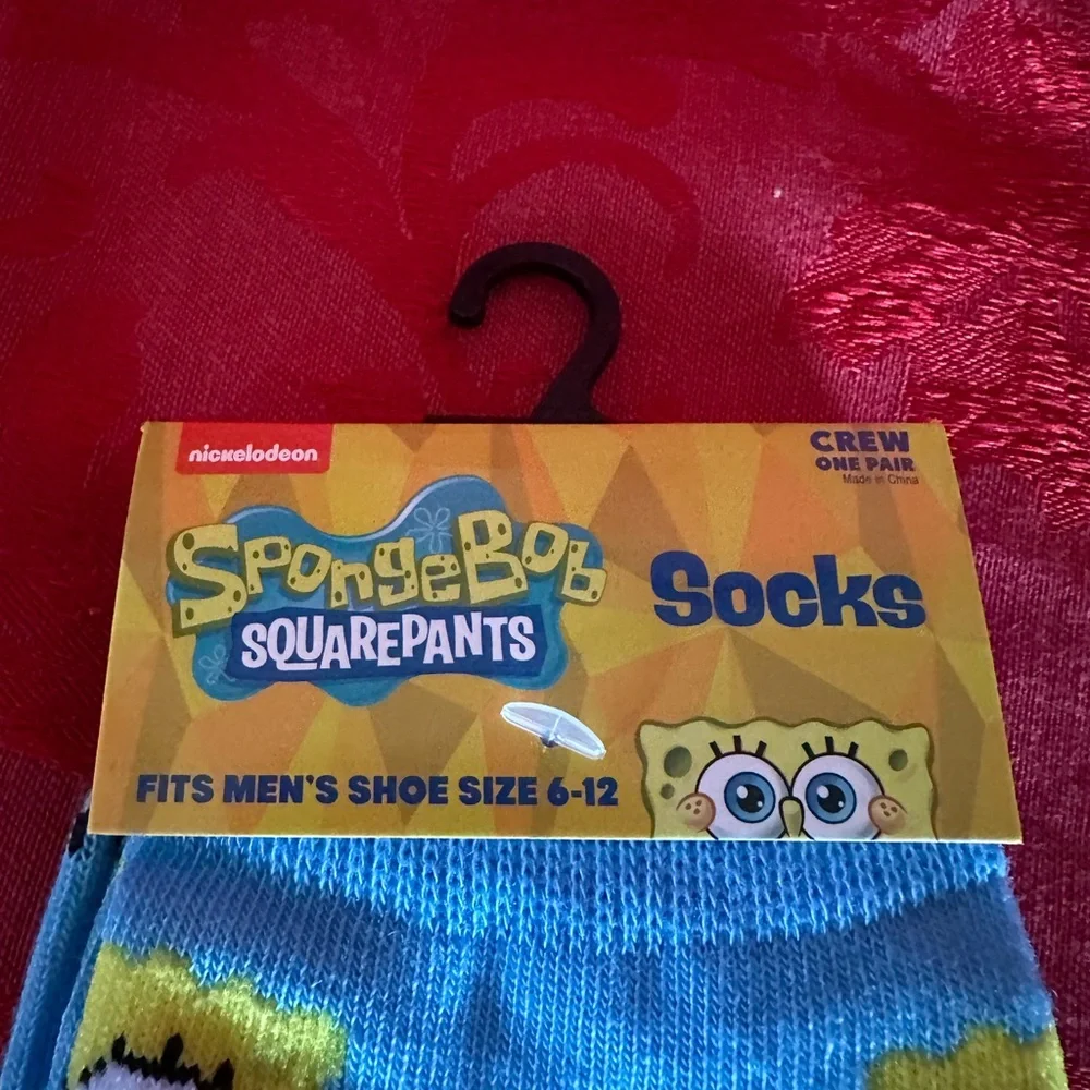 🌵3/$15 SpongeBob Square Pants Men’s crew length socks (see description)
